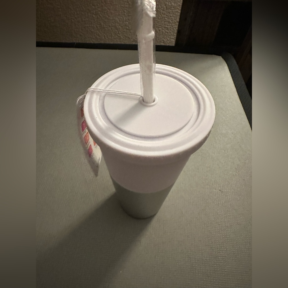 Dunkin Soft Acrylic Tumbler Silver and White - Picture 3 of 5